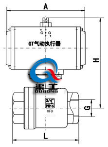 內螺紋（wén）氣動球（qiú）閥 (二（èr）片式) 